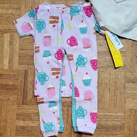 4pc Carter's Pajama Set sweet treat theme girls SIZE 3T - Picture 4 of 7